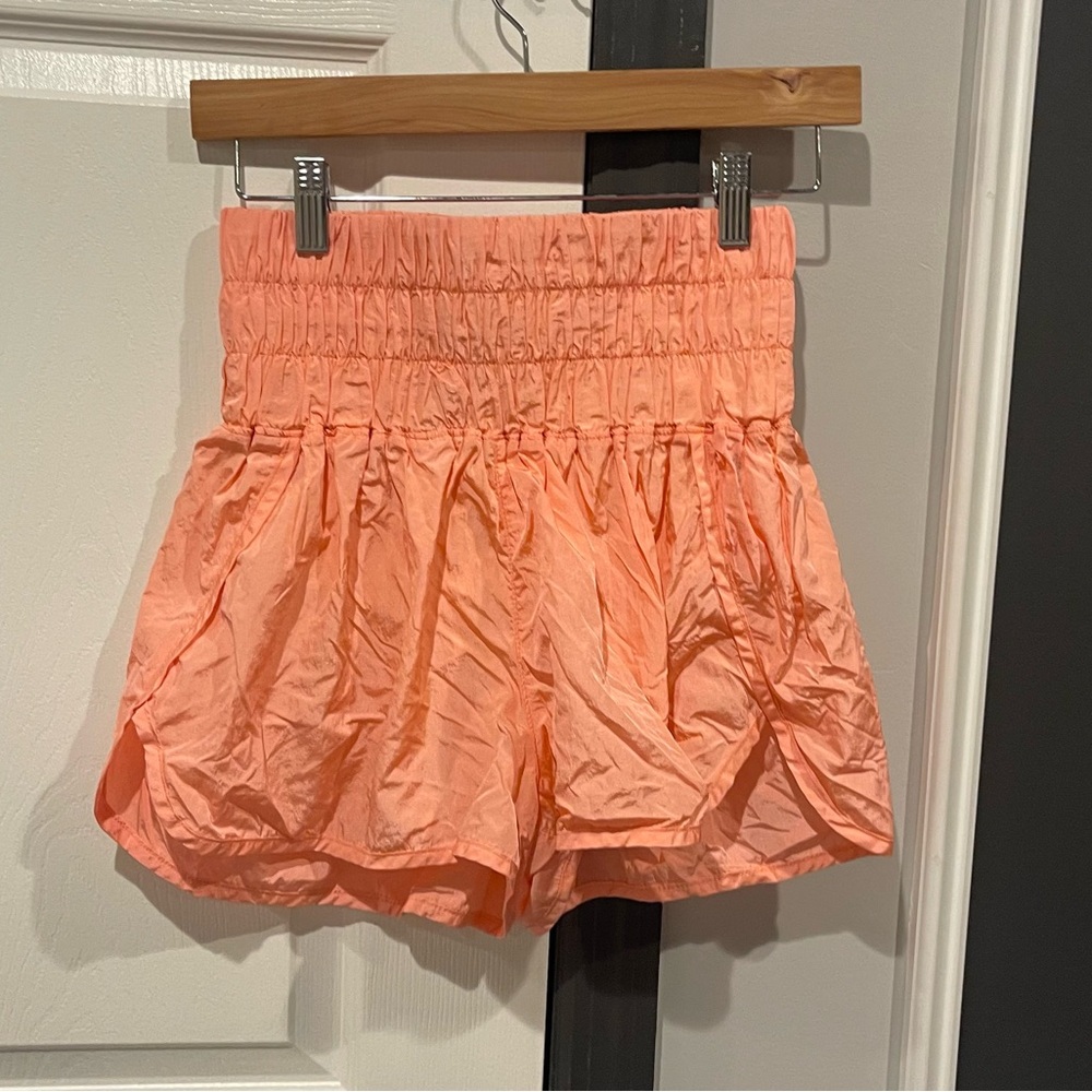 Free People high waisted nylon shorts
